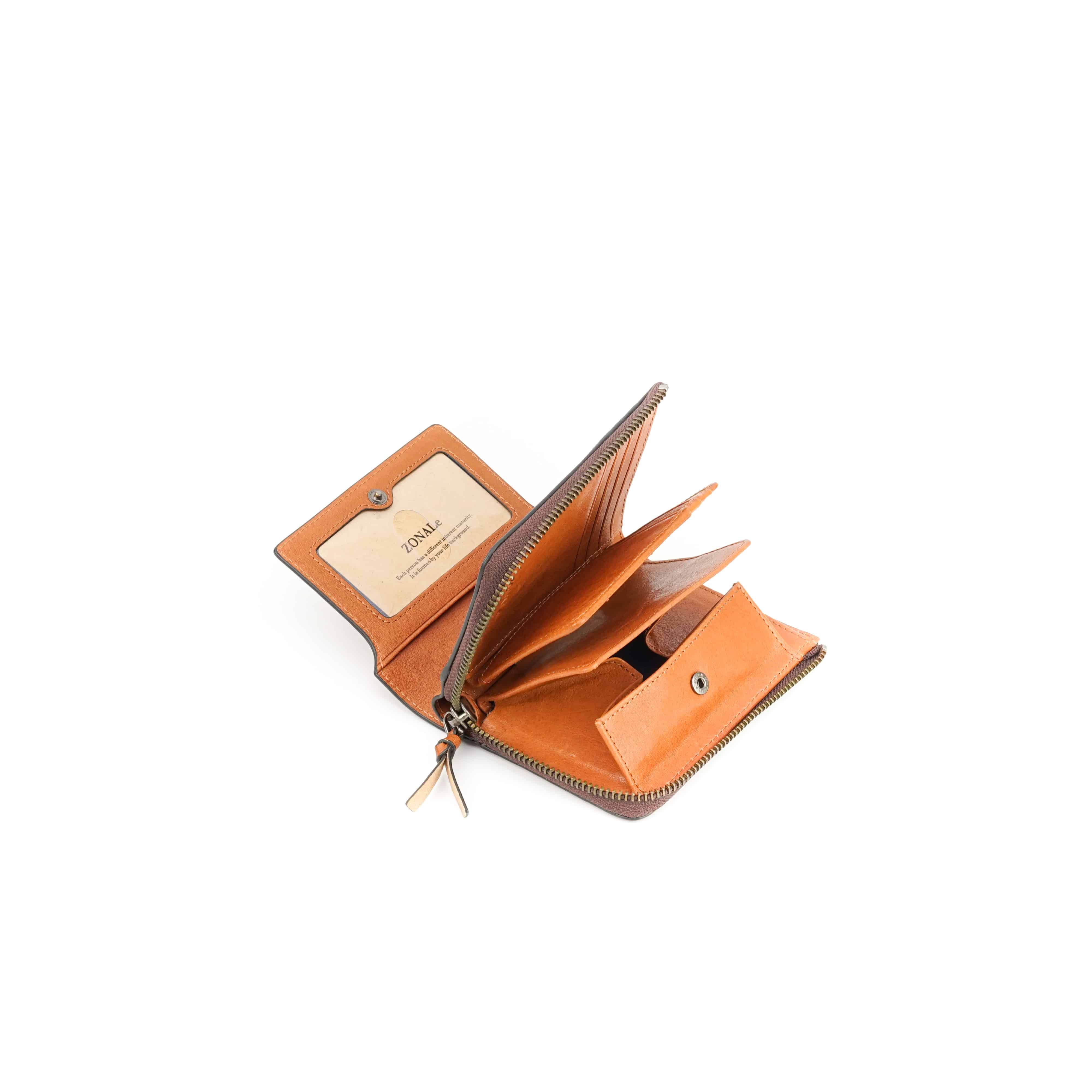 【ZONALE ORLO LF縦型財布】ブラウン31222