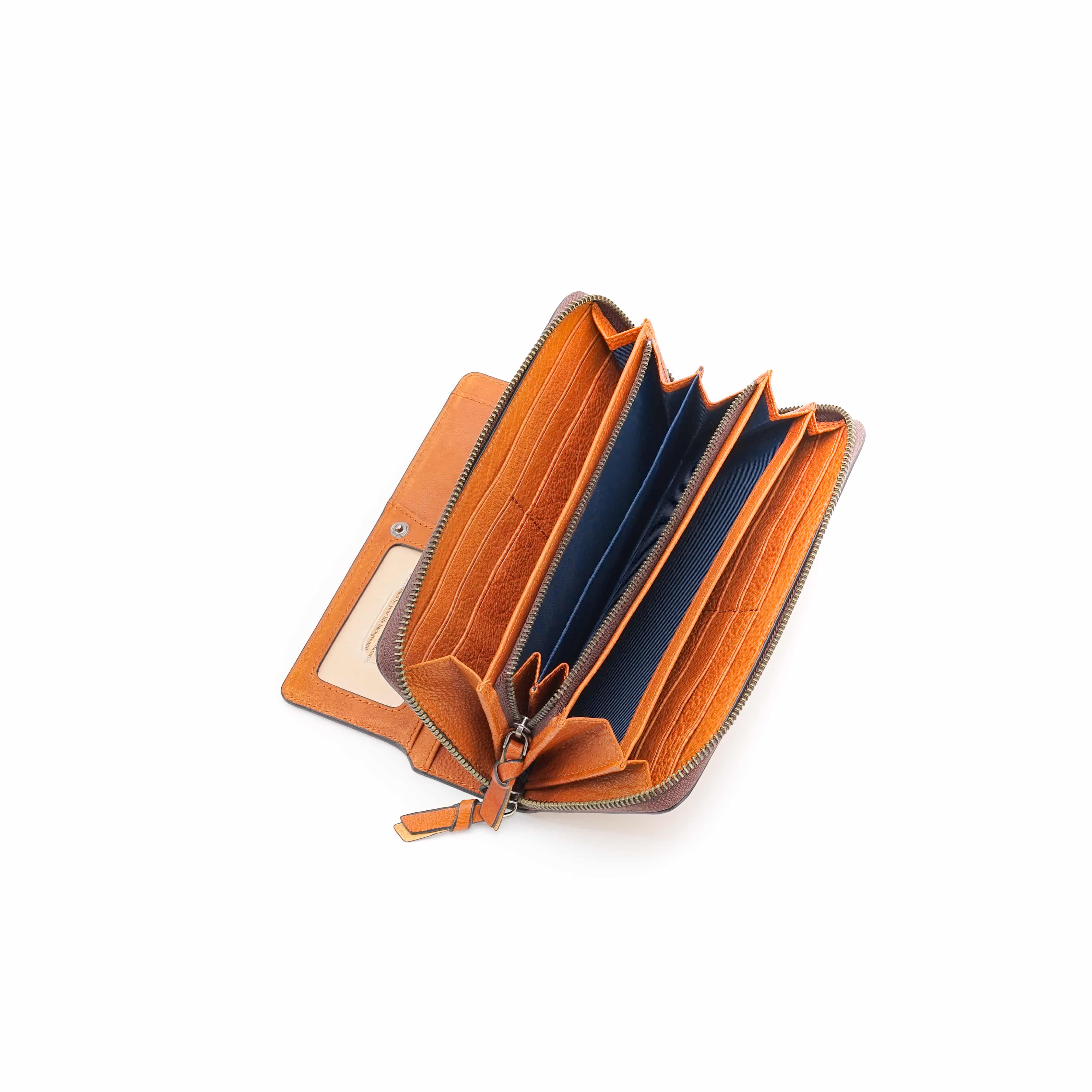 【ZONALE ORLO ラウンドファスナー長財布】 ブラウン31224