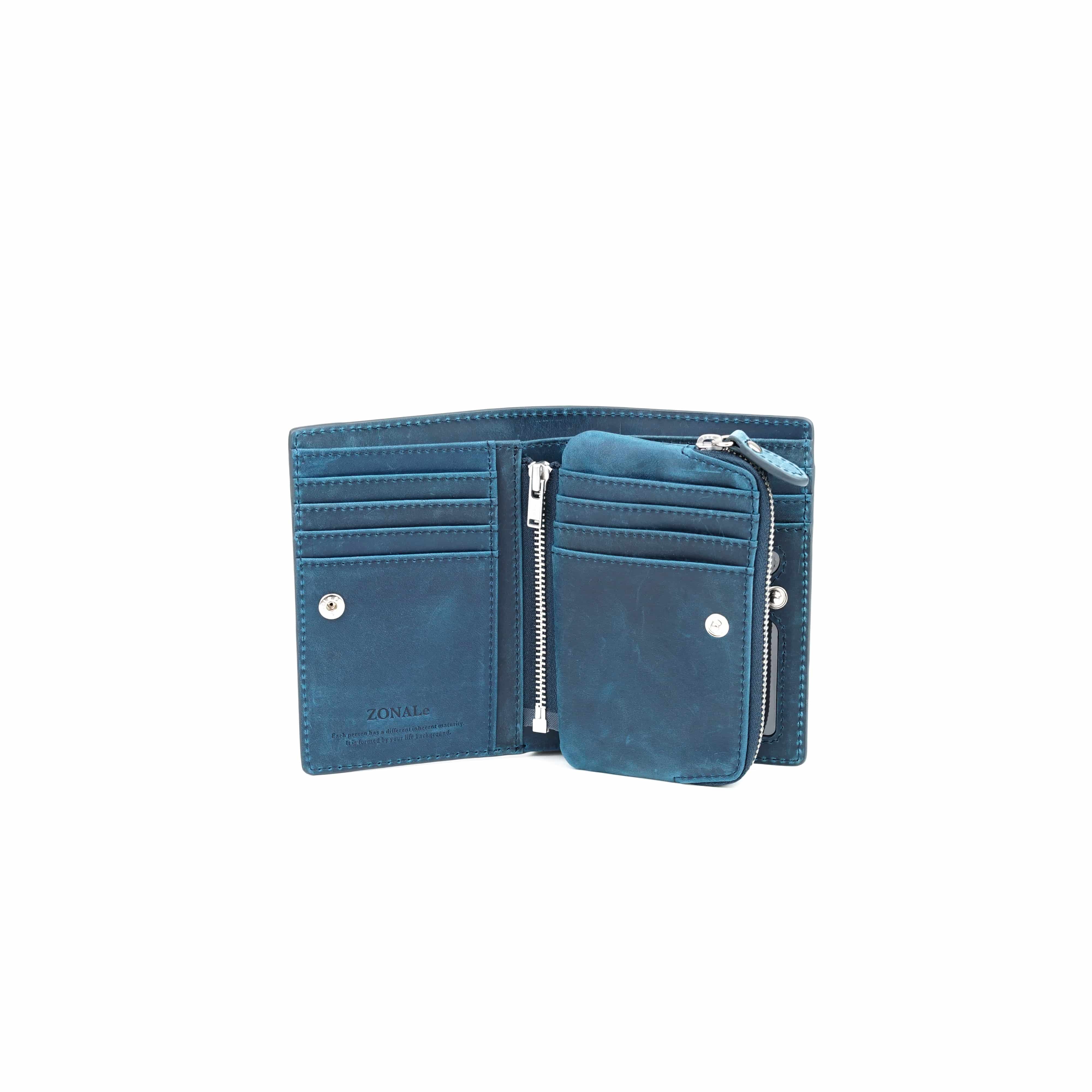 ZONALE VINTAGE 縦型二つ折り 黒色　31142