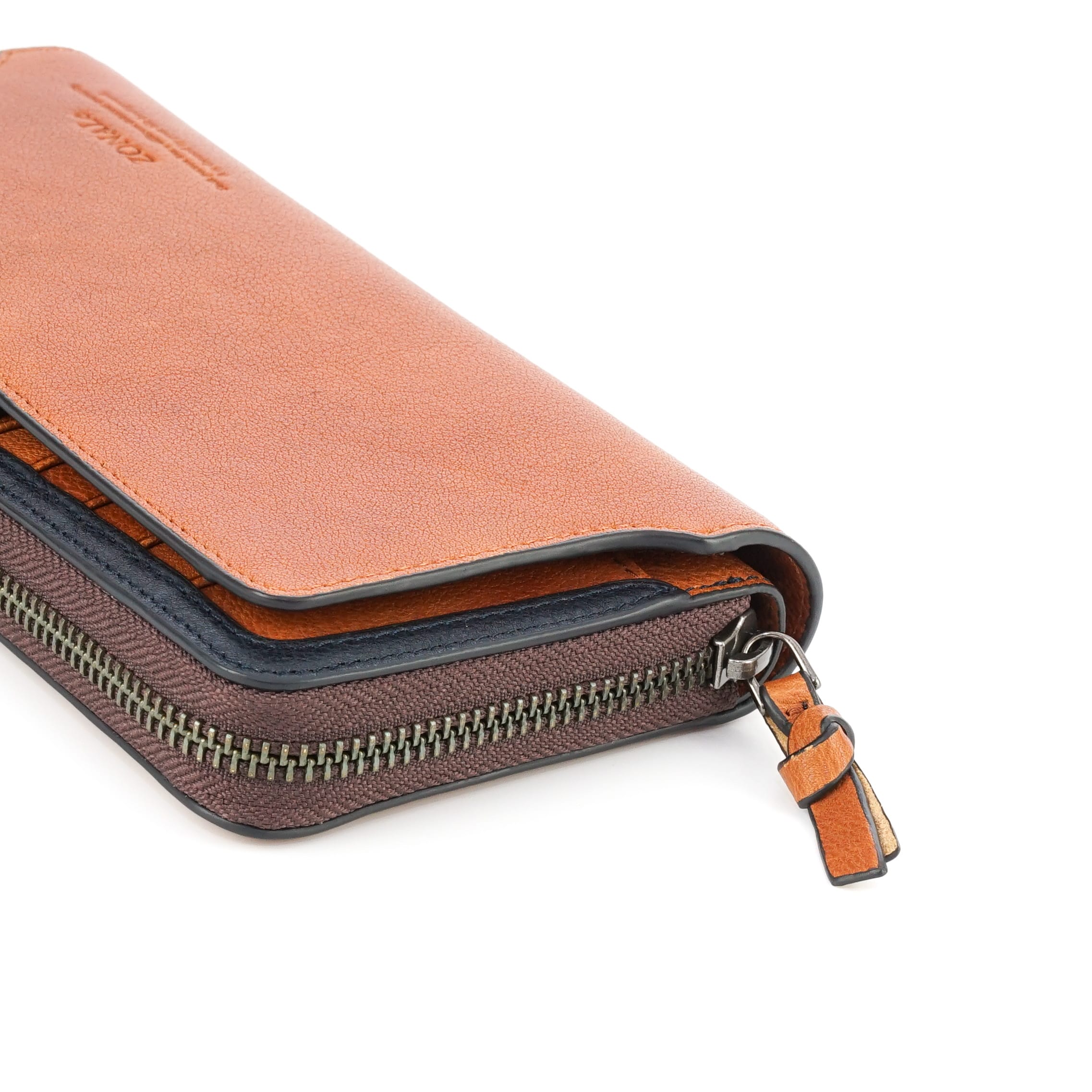 【ZONALE ORLO ラウンドファスナー長財布】 ブラウン31224