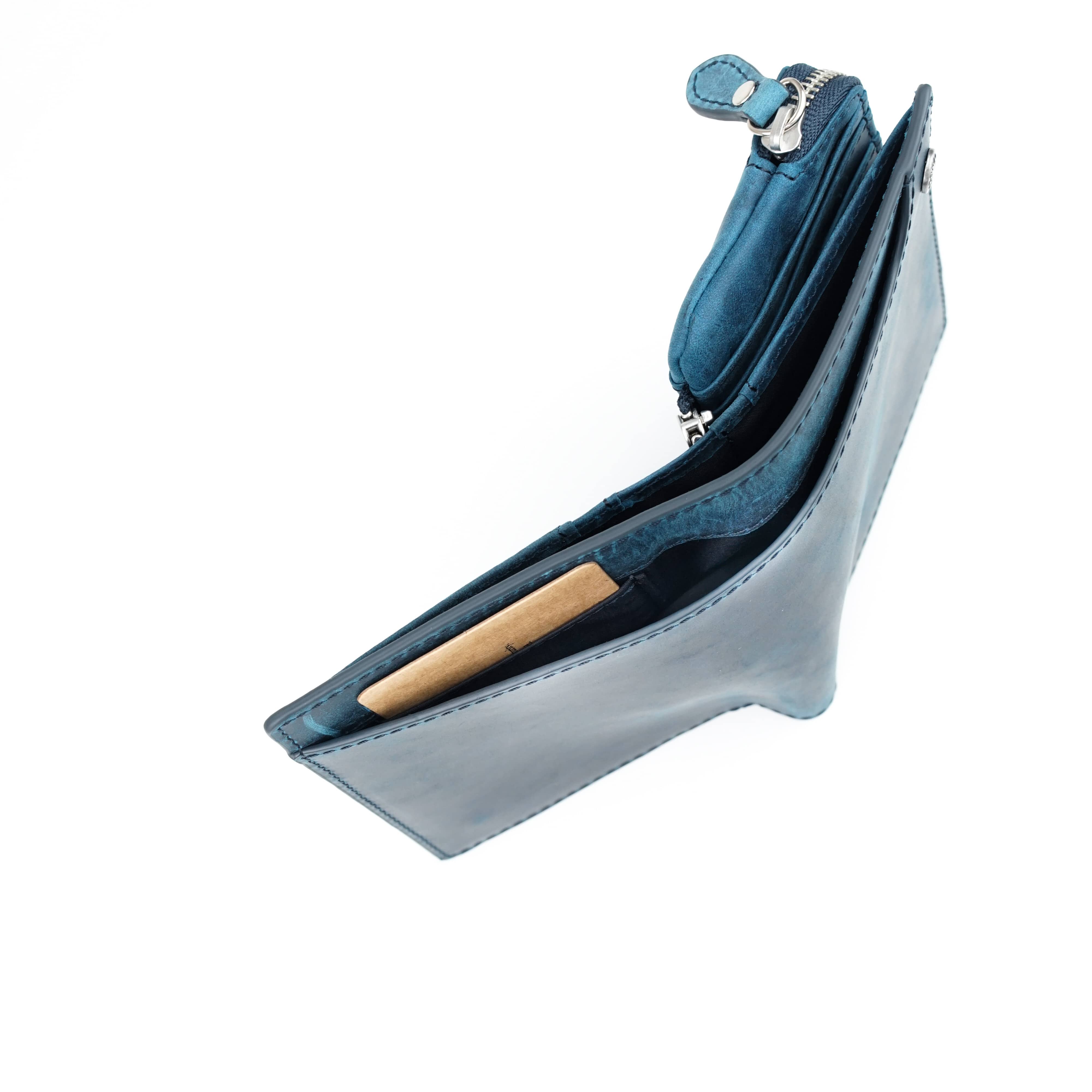 ZONALE VINTAGE 縦型二つ折り 黒色　31142