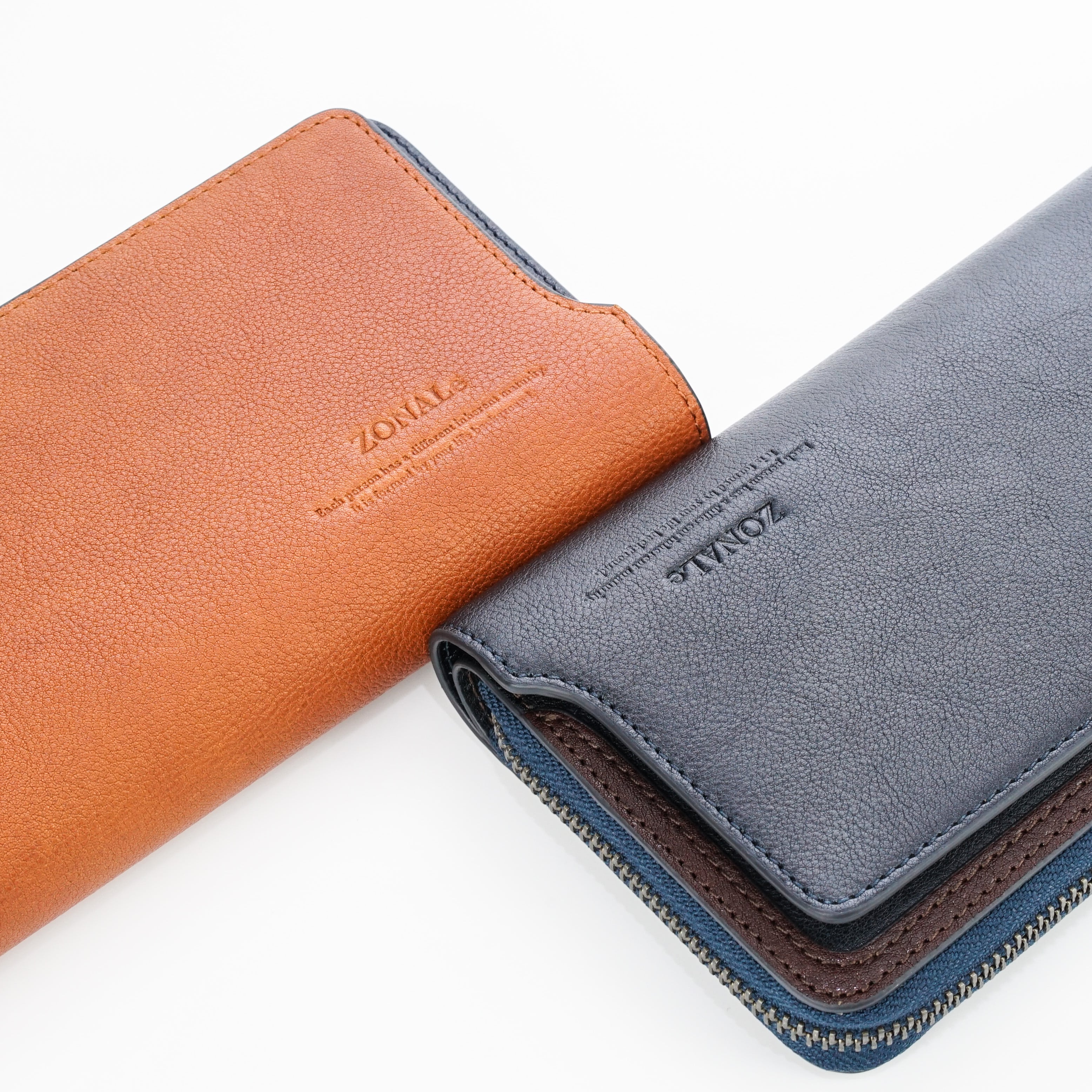 【ZONALE ORLO ラウンドファスナー長財布】 ブラウン31224