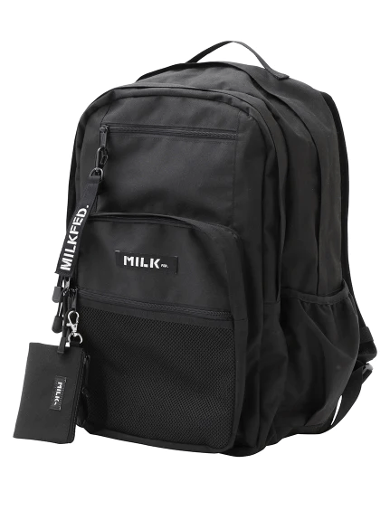 【MILK FED】W ZIP BACKPACK ［定番］BK
