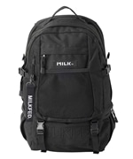 【MILKFED】　NEO EMBROIDERY BIG BACKPACK BAR 定番　BK