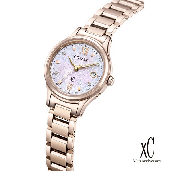 xC hikari collection 光発電エコ・ドライブ電波時計 Happy Flight クロスシー30周年アニバーサリー SAKURA 限定モデル ES9498-77N レディース