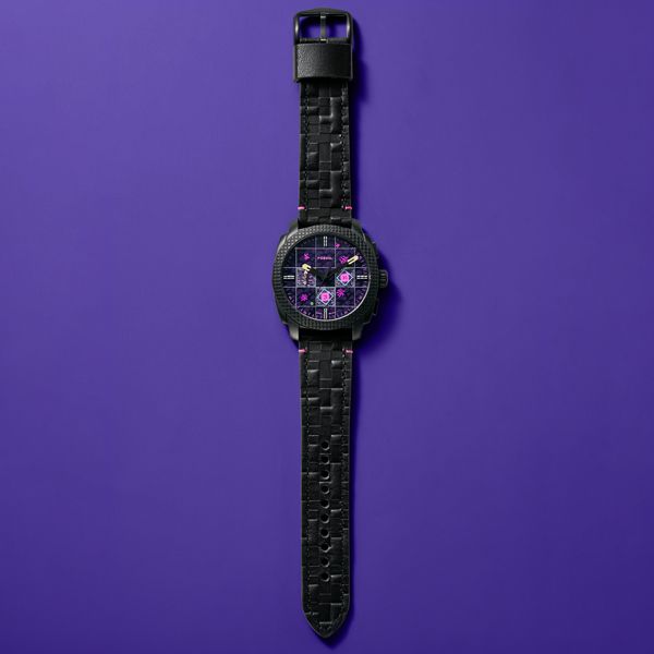 【Fossil】 フォッシル LE1252 Minecraft マインクラフト クォーツ メンズ　パープル