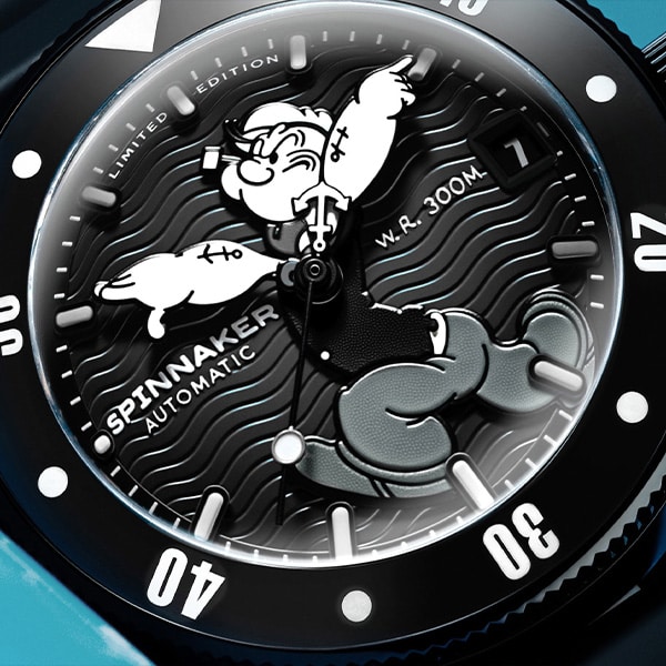 SPINNAKER スピニカー CHALLENGER AUTOMATIC POPEYE ANCHOR ARMS LIMITED EDITION チャレンジャー オートマティック ポパイ アンカー アームズ リミテッド エディション SP-5163-03 自動巻 メンズ