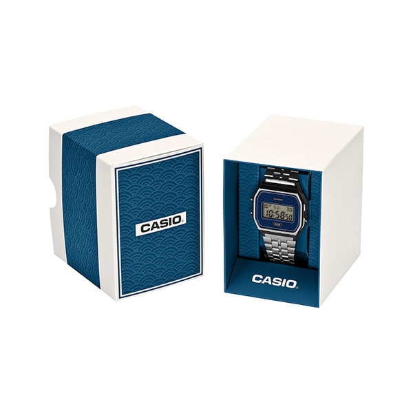 CASIO カシオ コレクション 青海波（せいがいは） 濃藍 A159WEVJ-2JR デジタル クォーツ ユニセックス