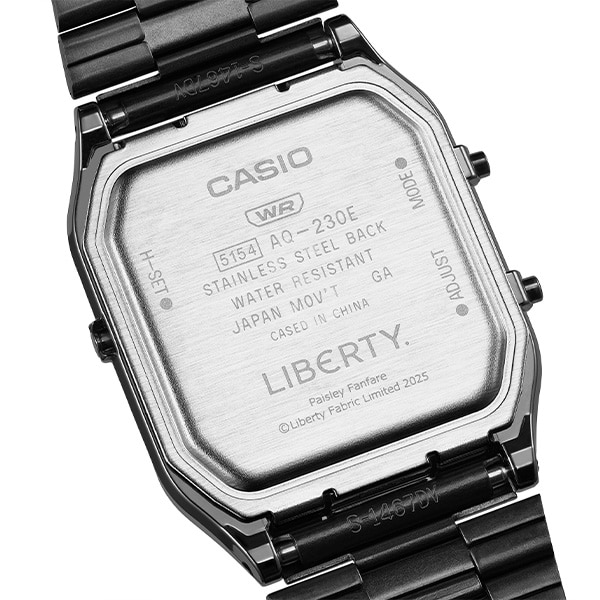 CASIO カシオ クラシック リバティ コラボレーションモデル AQ-230EBLT-1AJR アナデジ クォーツ ユニセックス　ブラック