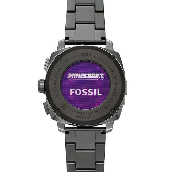 【Fossil】 フォッシル LE1251 Minecraft マインクラフト クォーツ メンズ　オレンジ