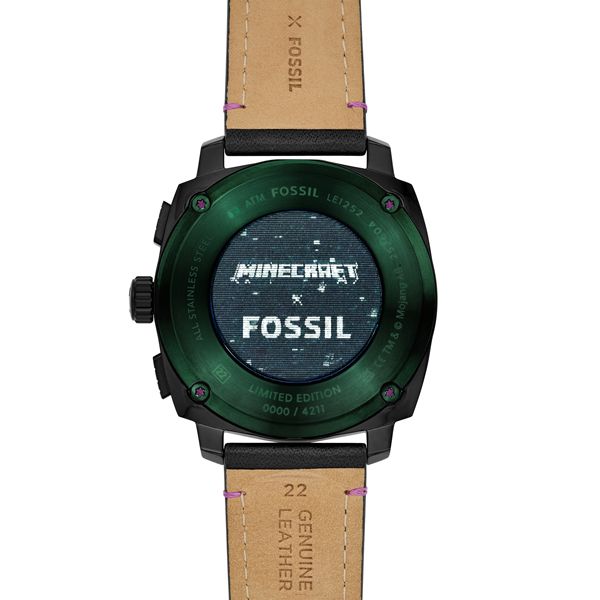 【Fossil】 フォッシル LE1252 Minecraft マインクラフト クォーツ メンズ　パープル