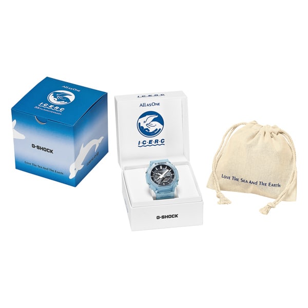 【G-SHOCK】 Love The Sea And The Earth 「ICERC Japan」コラボレーションモデル 2026 GA-B2100KB-2AJR クジラ bluetooth ソーラー メンズ