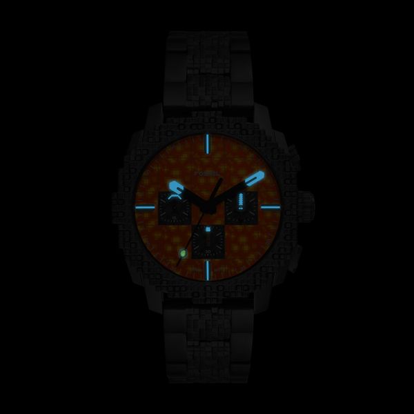 【Fossil】 フォッシル LE1251 Minecraft マインクラフト クォーツ メンズ　オレンジ