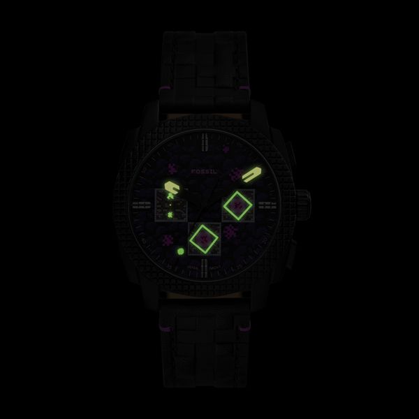 【Fossil】 フォッシル LE1252 Minecraft マインクラフト クォーツ メンズ　パープル