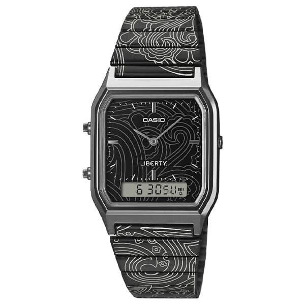 CASIO カシオ クラシック リバティ コラボレーションモデル AQ-230EBLT-1AJR アナデジ クォーツ ユニセックス　ブラック