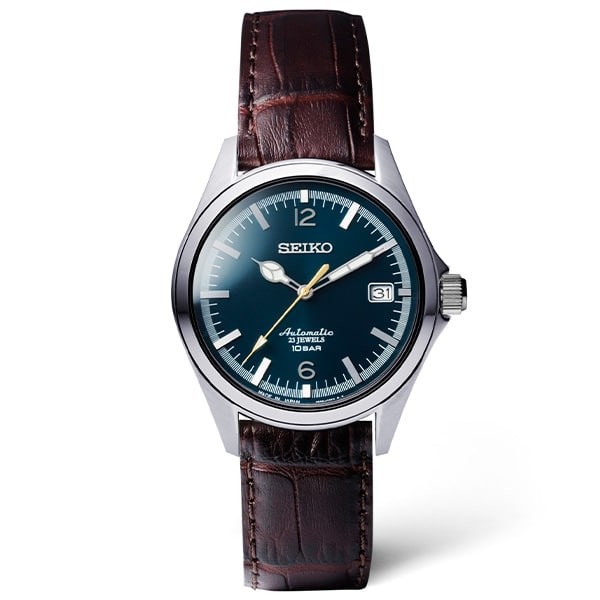 【SEIKO×TiCTAC】　記念コラボレーション SZSB021　ブリティッシュグリーン/レザーベルト