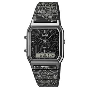 CASIO カシオ クラシック リバティ コラボレーションモデル AQ-230EBLT-1AJR アナデジ クォーツ ユニセックス　ブラック