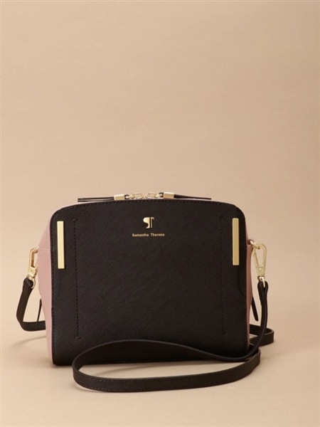  Pomme d'espoir ポムディスポワール バイカラーショルダーバッグ ダークブラウン