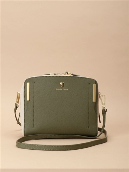 Pomme d'espoir ポムディスポワール バイカラーショルダーバッグ カーキ