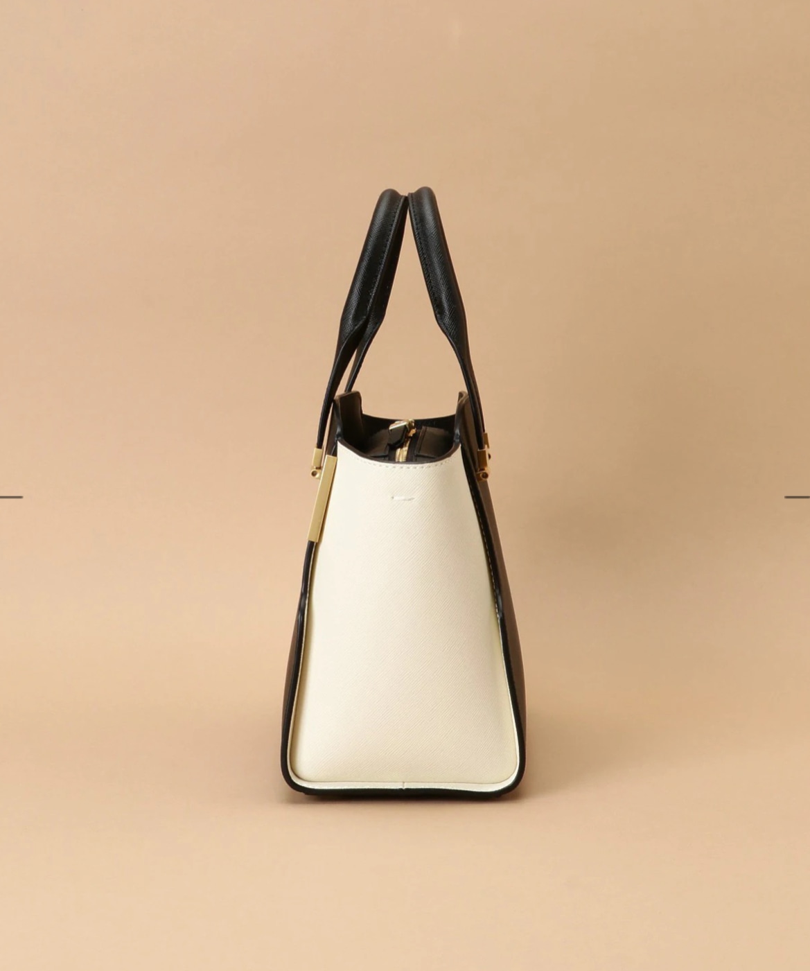 Pomme d'espoir ポムディスポワール バイカラーハンドルバッグ ブラック