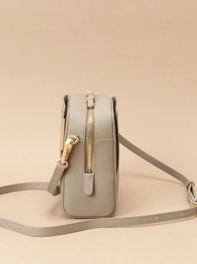 Pomme d'espoir ポムディスポワール ワンカラーショルダーバッグ グレージュ