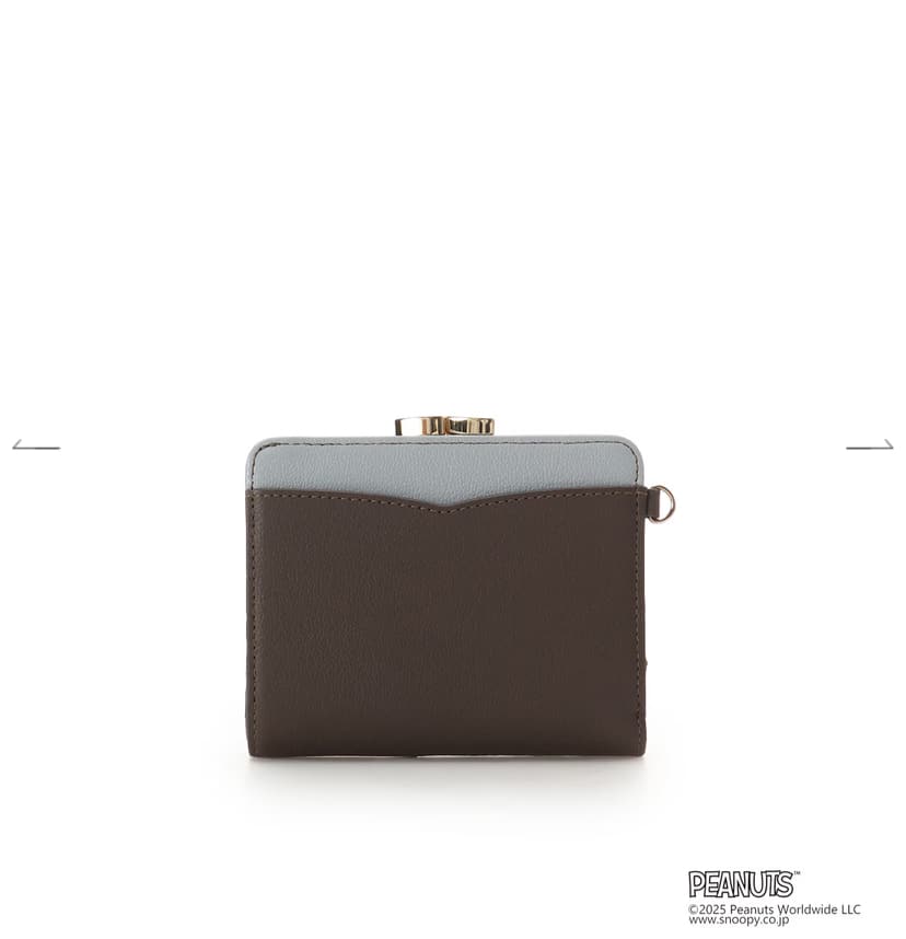 「スヌーピー」コレクション 口金折財布(グレージュ)