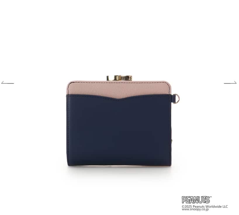 「スヌーピー」コレクション 口金折財布(ネイビー)