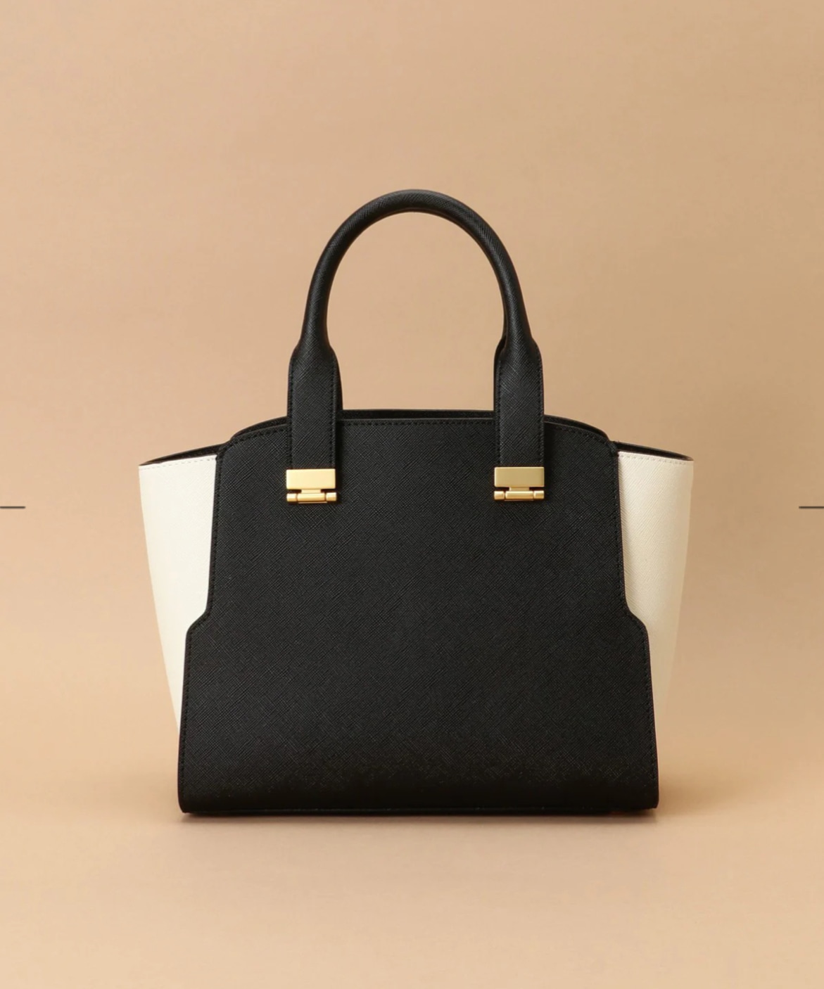 Pomme d'espoir ポムディスポワール バイカラーハンドルバッグ ブラック