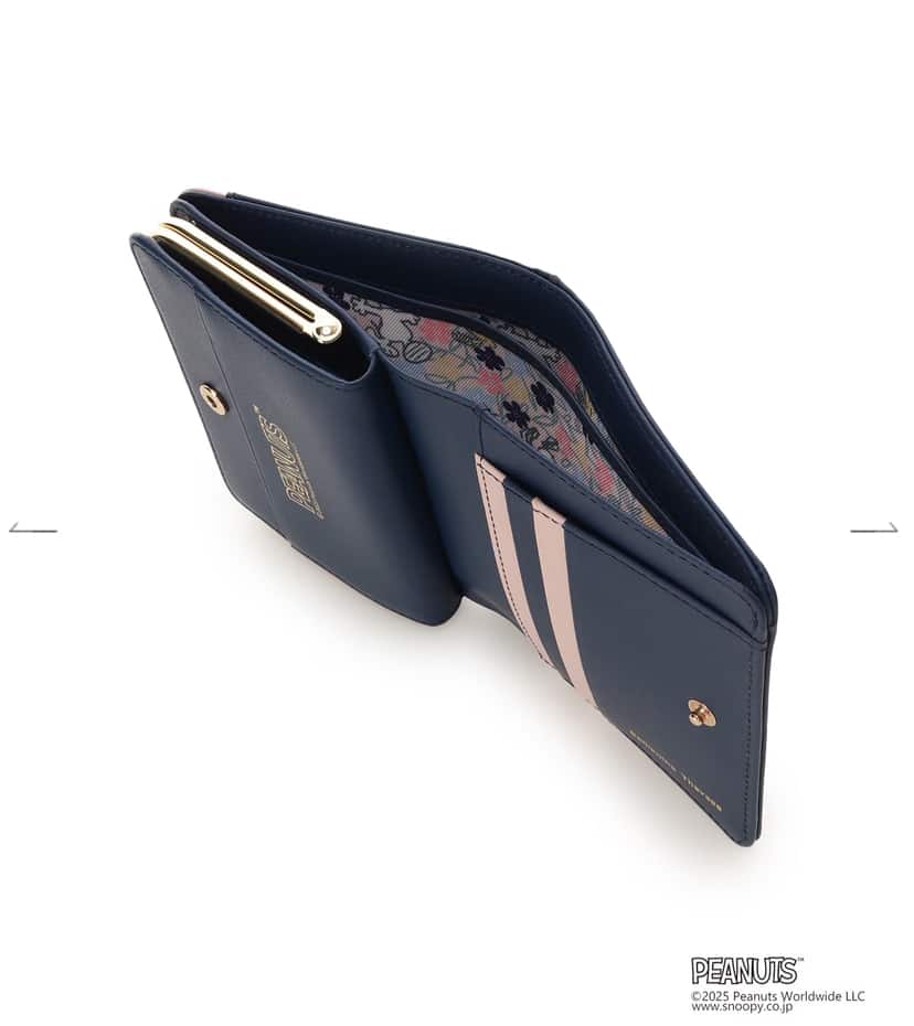 「スヌーピー」コレクション 口金折財布(ネイビー)