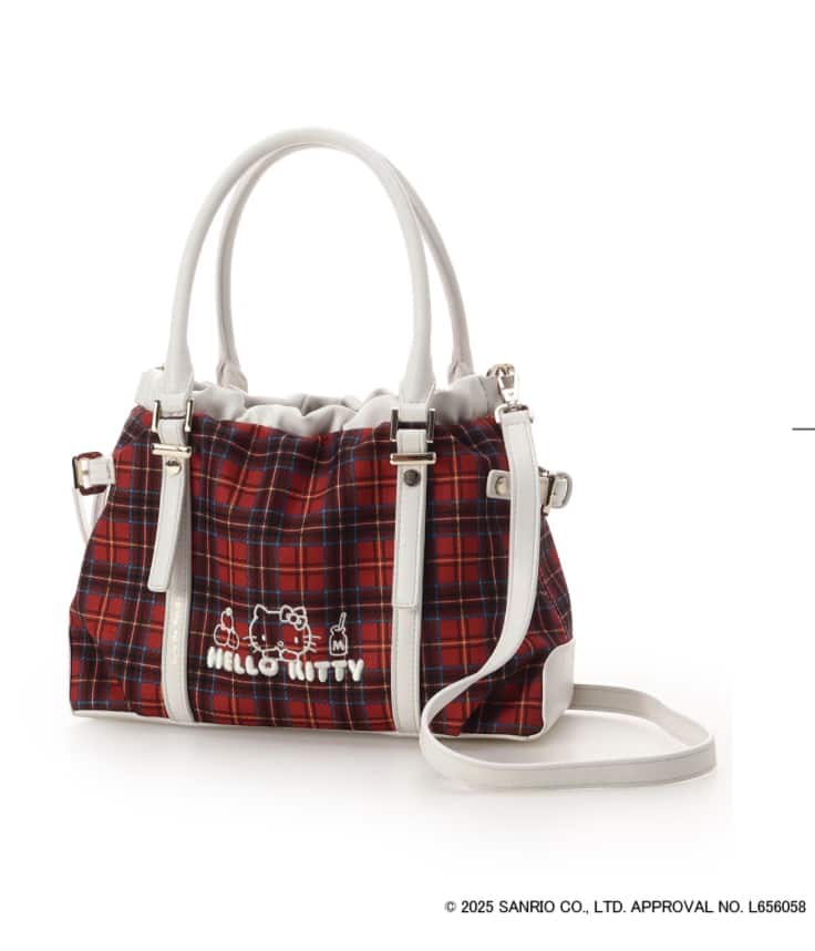 「ハローキティ」コレクション ハンドバッグ(オフホワイト) ホワイト