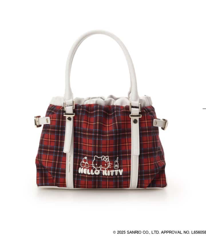 「ハローキティ」コレクション ハンドバッグ(オフホワイト) ホワイト