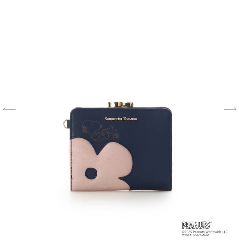 「スヌーピー」コレクション 口金折財布(ネイビー)