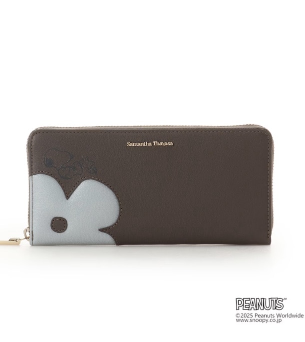  「スヌーピー」コレクション 長財布(グレージュ)