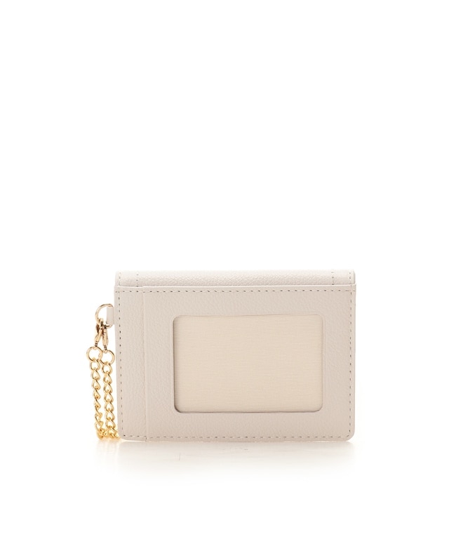 クリアハートビジュー パスケース オフホワイト 00