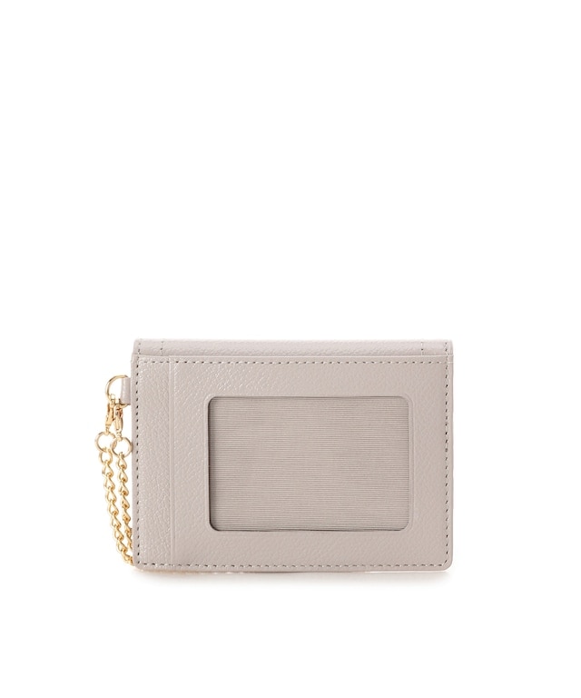 クリアハートビジュー パスケース ベージュ 00