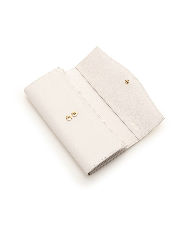 クリアハートビジュー 長財布 オフホワイト 00