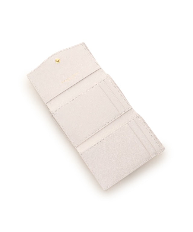 クリアハートビジュー 折財布 オフホワイト 00