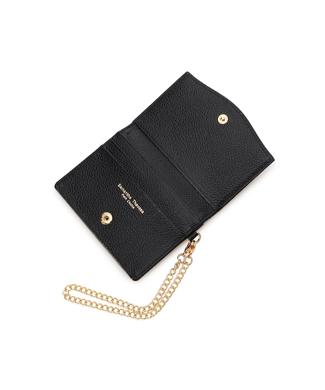 クリアハートビジュー パスケース ブラック 00