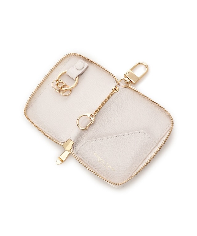 クリアハートビジュー キーケース オフホワイト 00