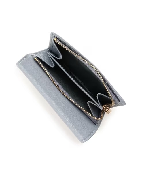 ハートジュエルバー 折財布 ダルブルー 0