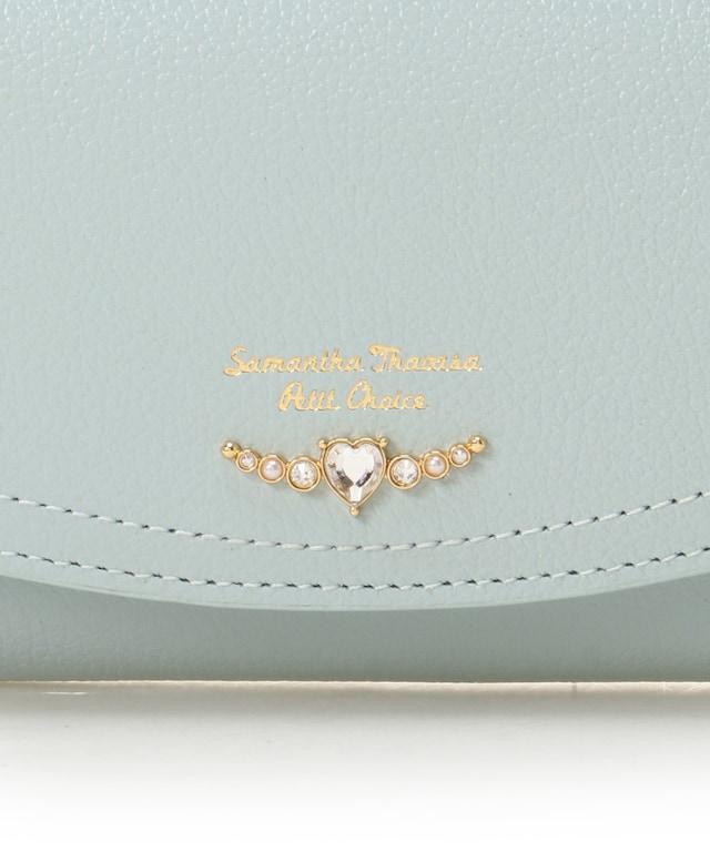 クリアハートビジュー 長財布 ミント 00