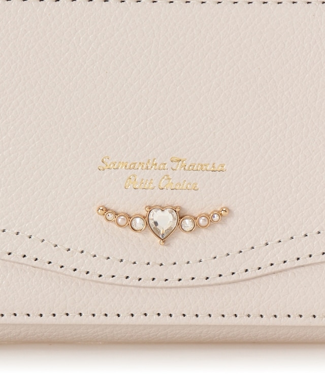 クリアハートビジュー キーケース オフホワイト 00