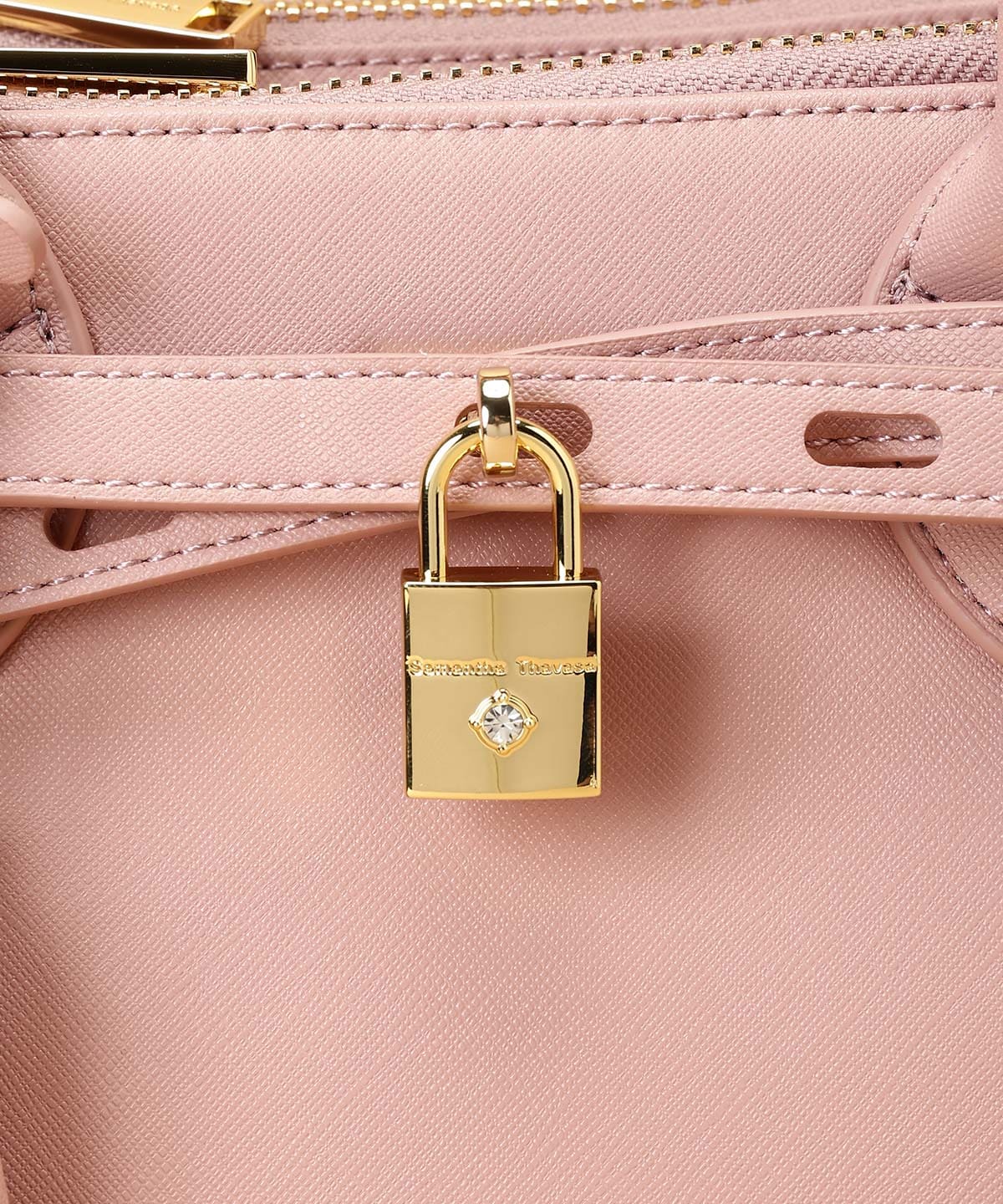 ベルトデザイン サマンサアゼル 中サイズ ピンクベージュ 00