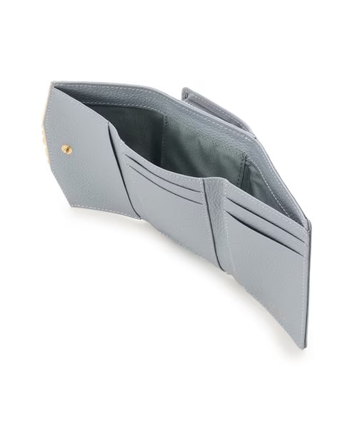 ハートジュエルバー 折財布 ダルブルー 0