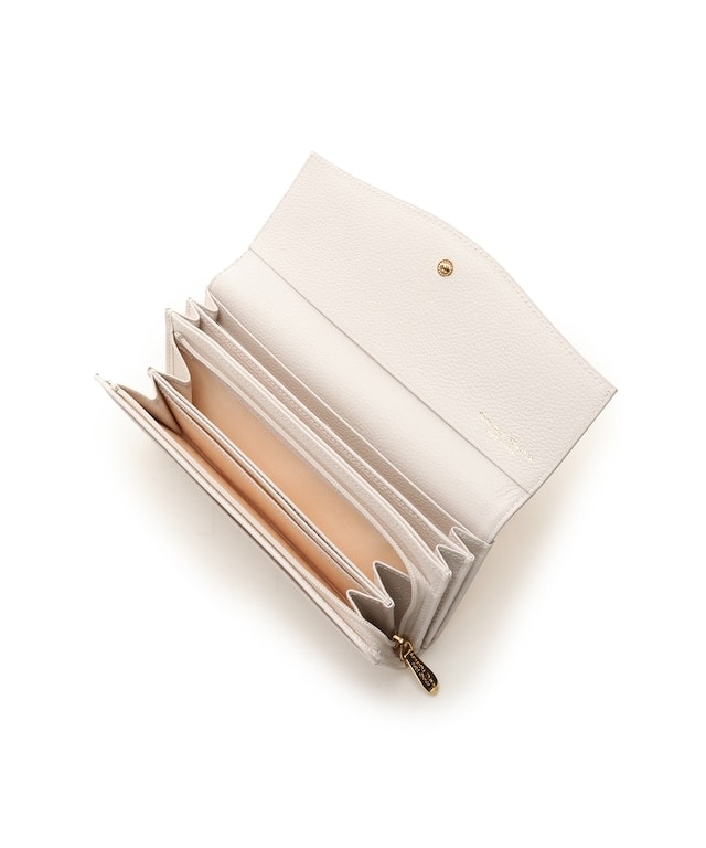  クリアハートビジュー 長財布 オフホワイト 00