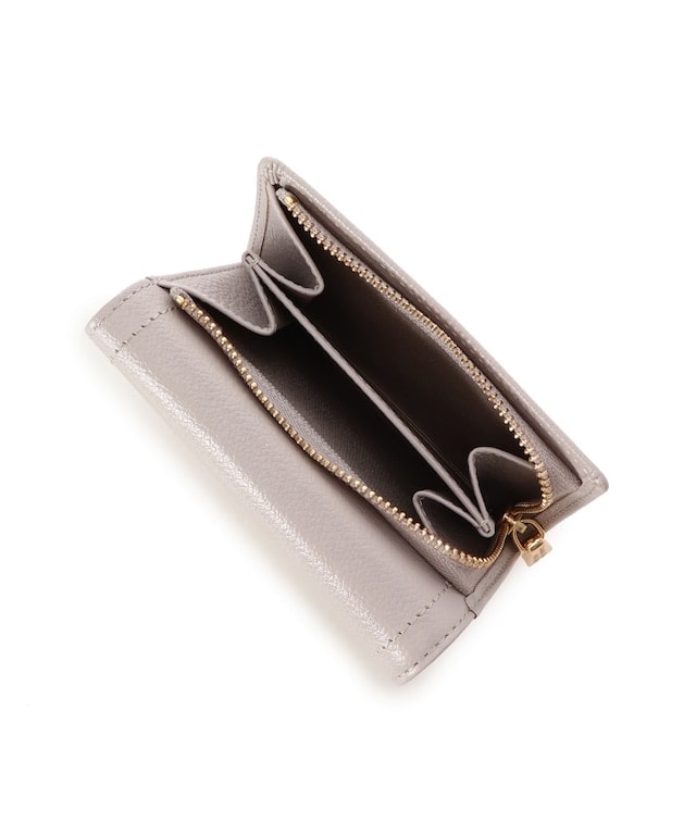 クリアハートビジュー 折財布 ベージュ 00