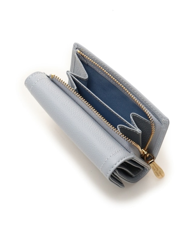 クリアハートビジュー 折財布 ライトブルー 00