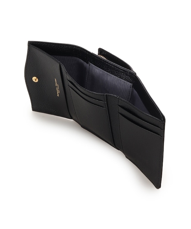 クリアハートビジュー 折財布 ブラック 00