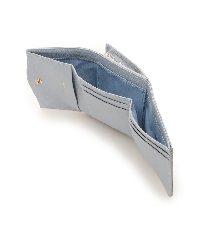 クリアハートビジュー 折財布 ライトブルー 00