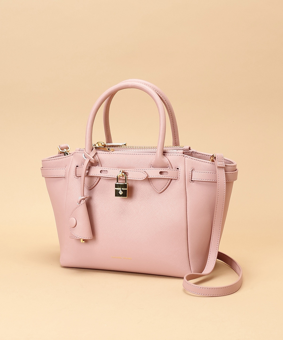 ベルトデザイン サマンサアゼル 中サイズ ピンクベージュ 00